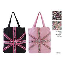 KS Brands BB0763 Girls Shopping Union Jack Ditsy Bag Sparkly Sequins Black Pink