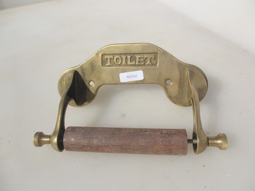 Retro brass wood loo - wood,