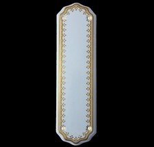 1 x Blue Porcelain Ceramic Finger Push Plate Classic Gold Design