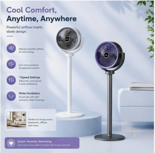 Speed pedestal fan - 5,