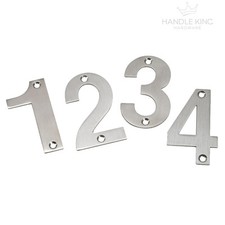 Stainless Steel Numerals, House Numbers Brushed Finish