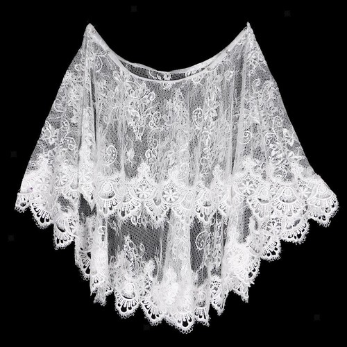 White bridal shawl - shawl,
