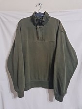 Orvis Khaki Mens 1/4 Zip Pullover Long Sleeve Sweater