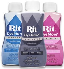 RIT  DYEMORE Synthetic Fiber Dye for Polyester, Nylon, Acrylic Dye 7oz Bottles