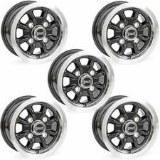 10 INCH CLASSIC MINI WHEELS  10" x 4.5 ET34 GLOSS BLACK  PLUS 1 SPARE    Y3793/5