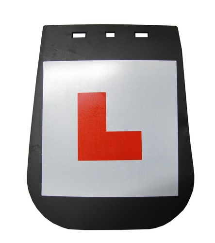 Mudflap large with - mudflap, l-plate