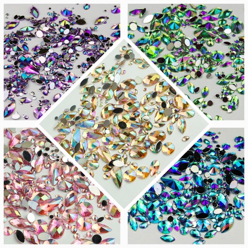 Iridescent face body gems - body,
