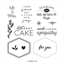 Stampin up! Heartfelt Hexagon Photopolymer Stamp Set (13 Stamps)!