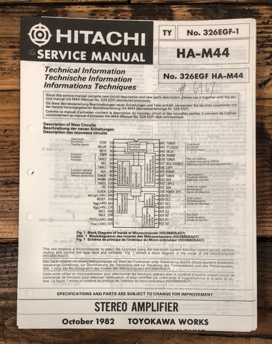 Hitachi m44 amplifier - hitachi,