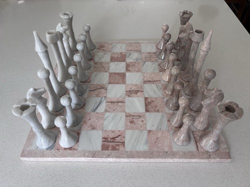 Artistic marble chess set - marble,