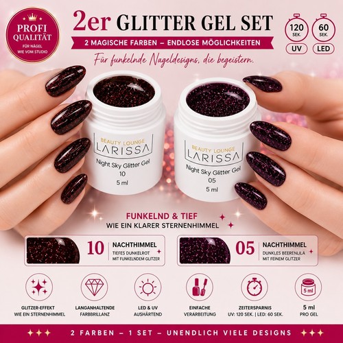 Set night sky glitter - set,