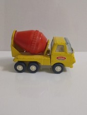 Vintage Tonka Cement Mixer Truck Yellow Red Diecast Metal Toy. 1960/70s