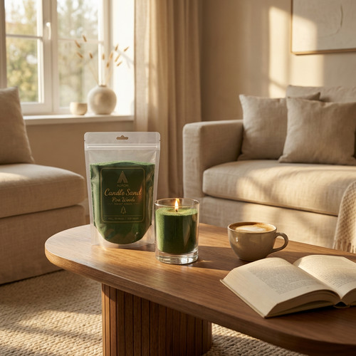 Pine woods scented candle sand - pine,