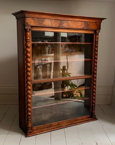 Victorian mahogany display - mahogany,