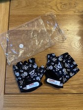 BNWT Kiddimoto Kids Boys Girls Black Skull Pirate Cycle Scooter Gloves  - Size M