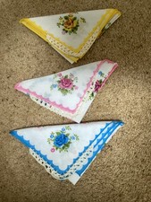 Vintage Crochet Edged Ladies