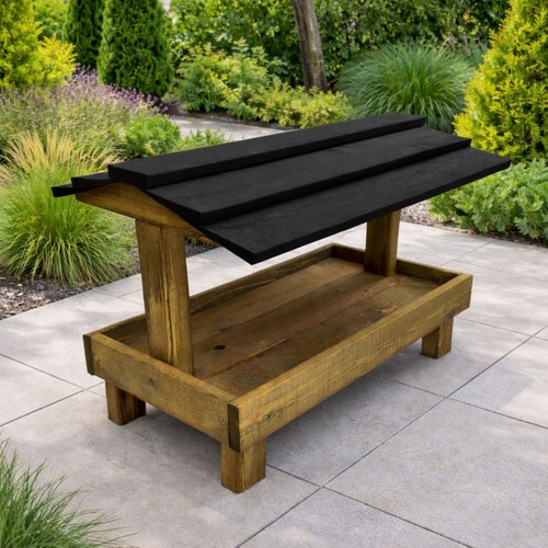 Large wooden ground bird - wooden,