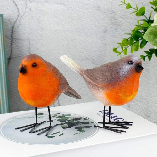 Robin garden ornament set 2pc - robin,