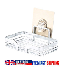 Wall Mounted Soap Holder Stainless Steel Rack Self-Adhesive Soap Dish Bathroom