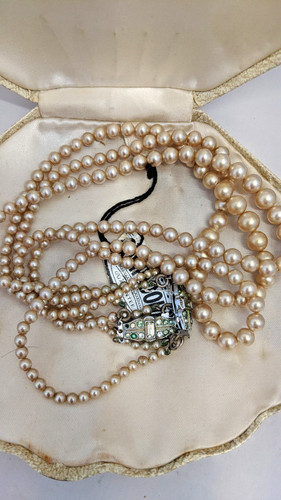 Vintage pompadour pearl - pompadour,