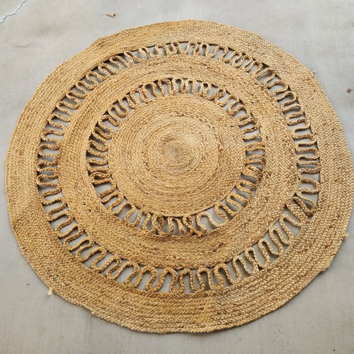4ft round jute - round, braided