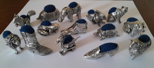 Pewter pin cushions - pewter,