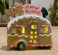 Gingerbread Caravan light up Christmas ornament decoration TK Maxx Homesense