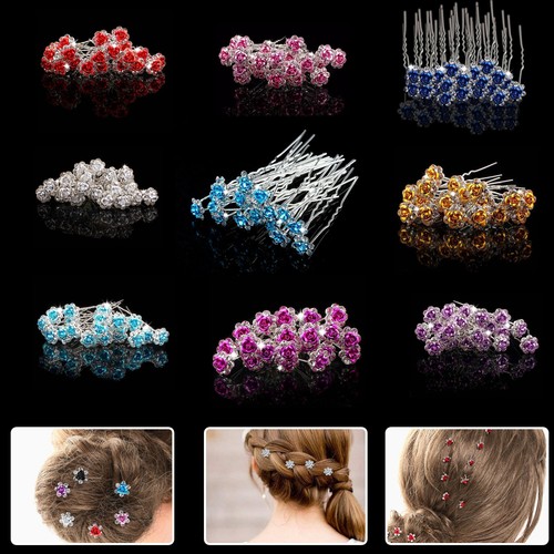 Bridesmaid flower hair pins - hair,