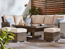 Montecarlo Corner Sofa With Rise And Fall Dining Table And Stools