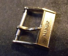 ZENITH - RARE VINTAGE '70 BUCKLE 14 mm INSIDE - YELLOW GOLD COLOR - SWISS MADE