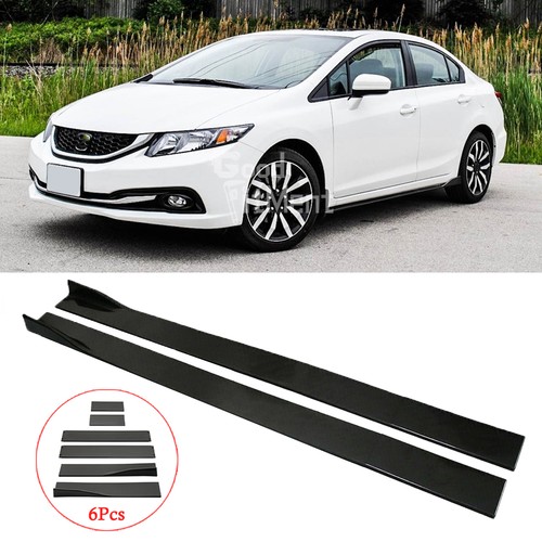 Gloss black side skirts - side,