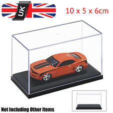 UK 10cm H Clear Perspex Acrylic Display Box Case Plastic Base Dustproof Figure