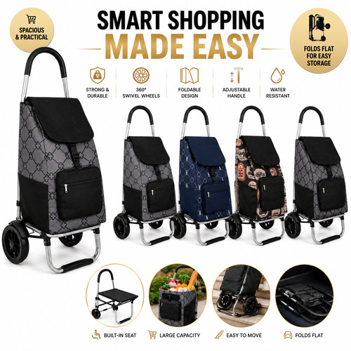 2in1 shopping trolley with - shopping,