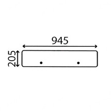 LOWER REAR WINDOW FOR JOHN DEERE 1550 1750 1950 2450 2650 2850 WITH MC1 CC2 CAB