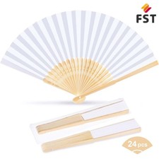 24x Paper Folding Fans DIY Design Ideal Decoration For School Wedding Birthday