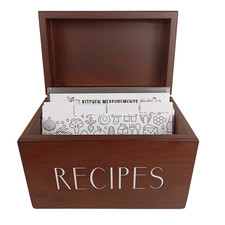 Walnut Wood Recipe Holder Box
