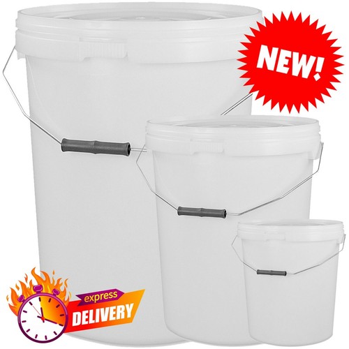 Plastic buckets tubs white - tubs,