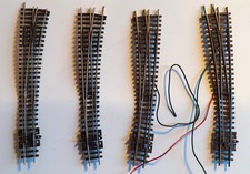 PECO STREAMLINE N GAUGE - 4 CURVED TURNOUTS TWO LEFT HAND & TWO RIGHT HAND