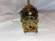 Smiths English Clocks Ltd - Brass Lantern Clock - Electric. Good Working Order 