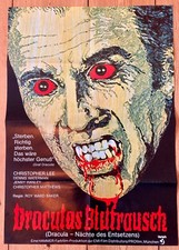 ORIGINAL DRACULA POSTER Hammer Horror Films CHRISTOPHER LEE VERY RARE 1970 Scars