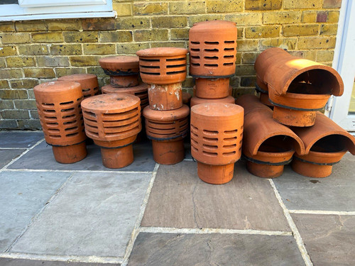 Chimney pot tops each - chimney,