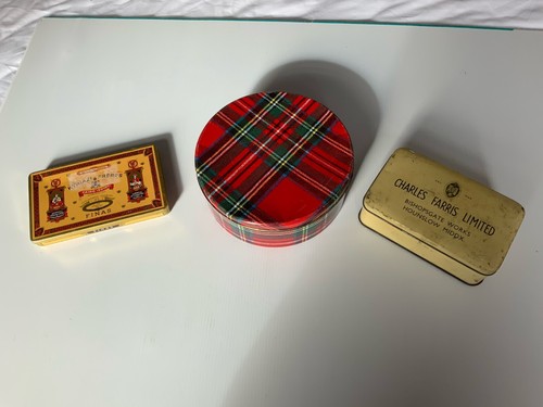 Vintage metal advertising tins - vintage,