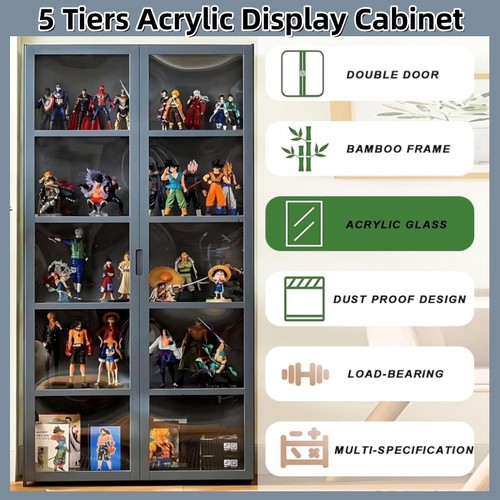Tiers bamboo display case - tiers,
