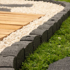 Graphite Earth Flexi Curve 1.2m Garden Edging Lawn Roman Stone Border, Collect
