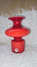 Holmegaard Vase Carnaby Series Red/White