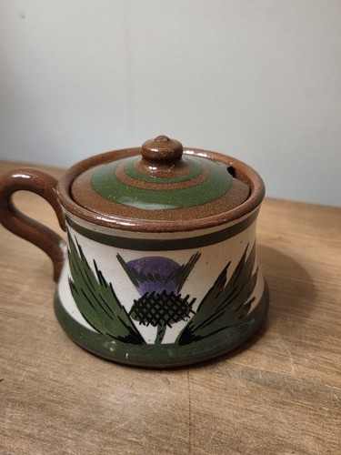 Longpark pottery mustard pot - pottery,