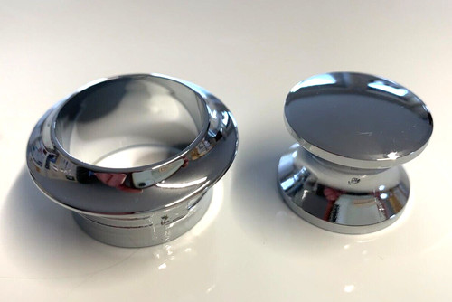 Chrome silver push button and - chrome,