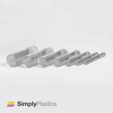 Clear Extruded Acrylic Plastic Perspex Rod / 10mm - 50mm Diameters Available