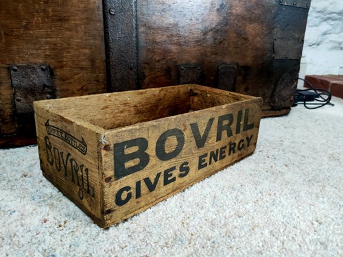 Vintage wood bovril storage - vintage,