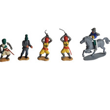 4 x Timpo Toys Knight Figures 1 on Horse + 1 Other - See Pics for Condition